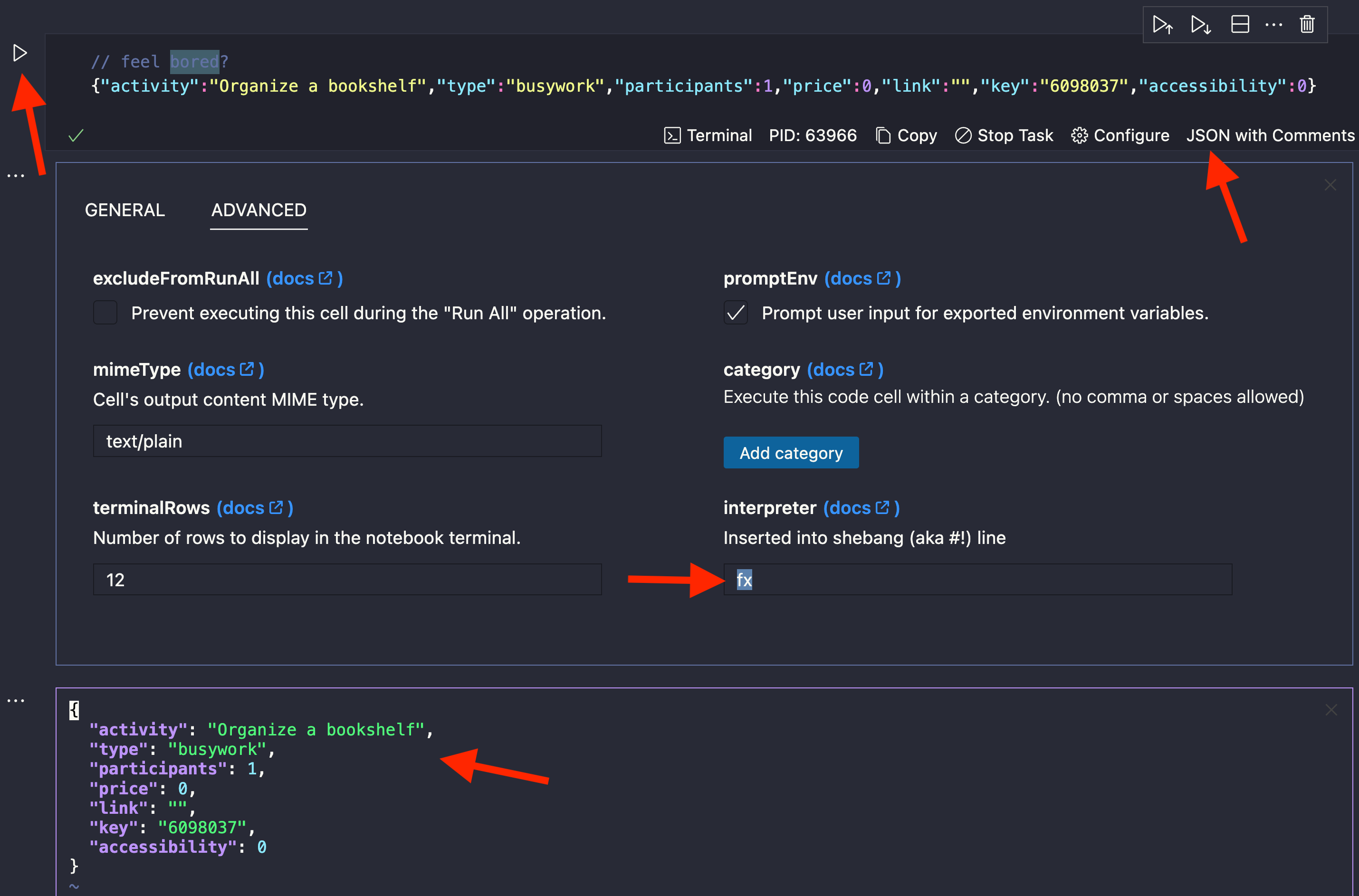 Shebang your JSON