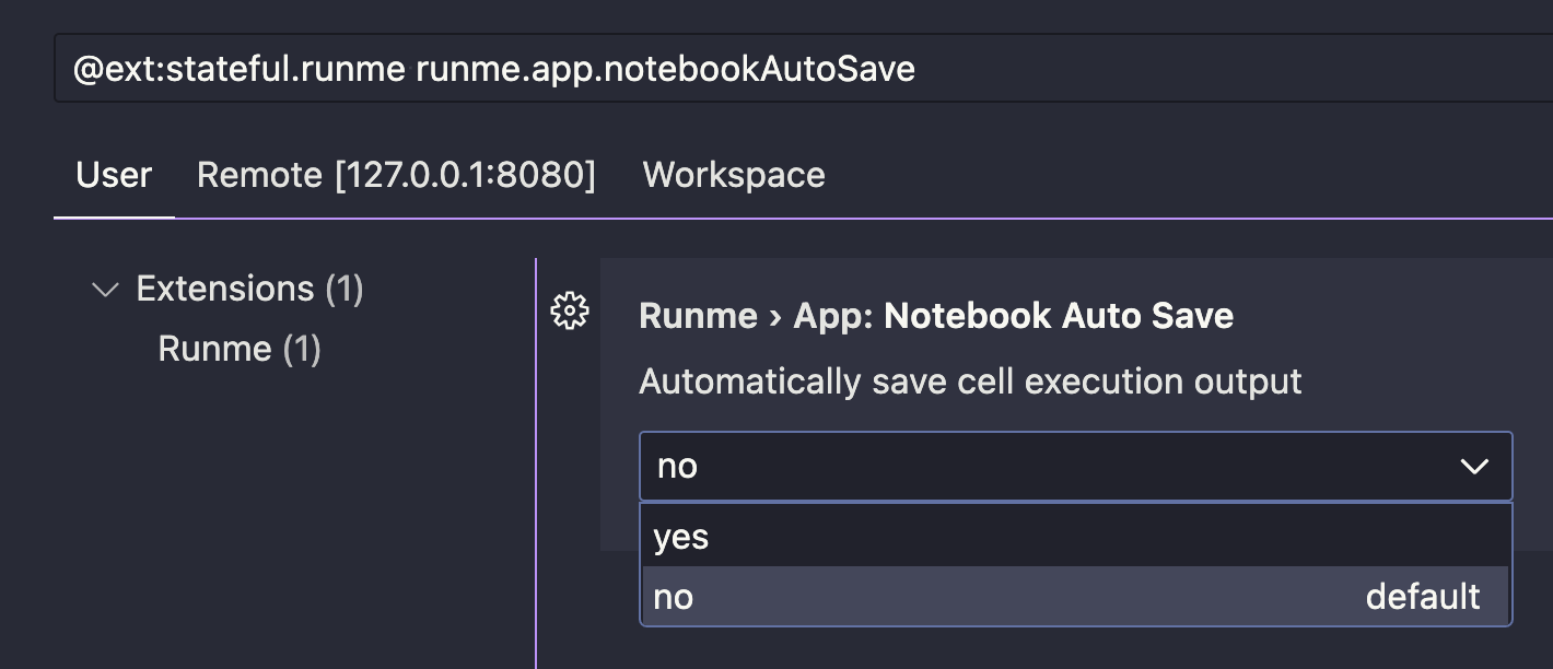 Auto-save Setting